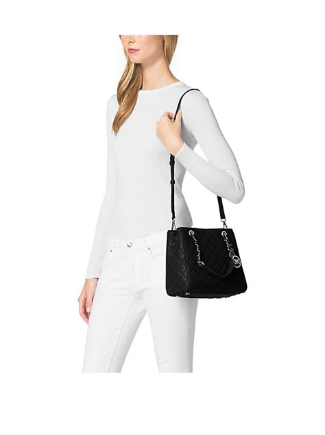 michael kors susannah nieten|Susannah Small Leather Tote .